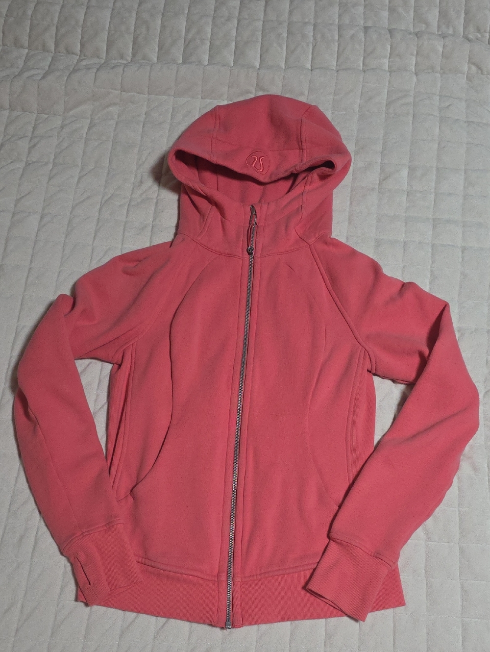 Lululemon Pink Full-Zip Scuba Hoodie